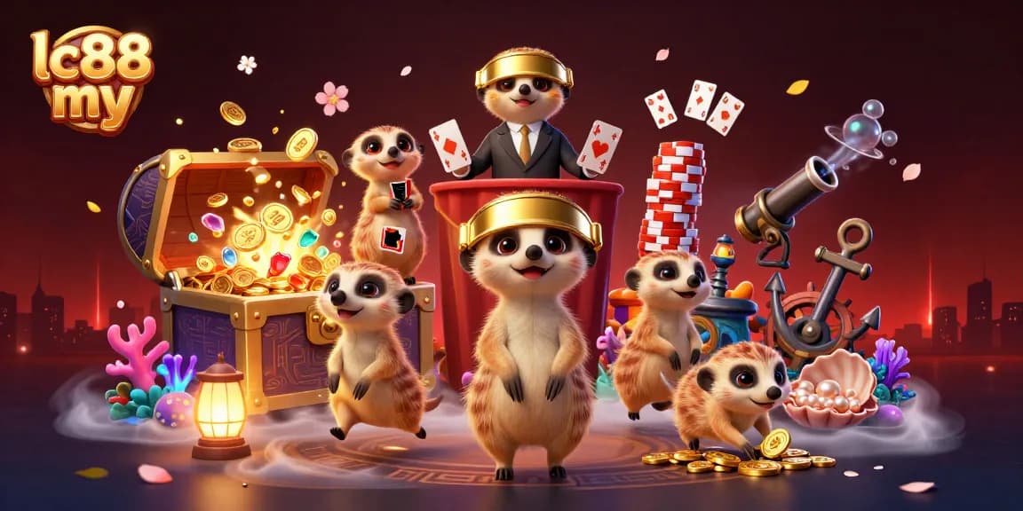 Experience thrilling gameplay at lc88 my with a vibrant meerkat casino scene showcasing exciting gaming elements.