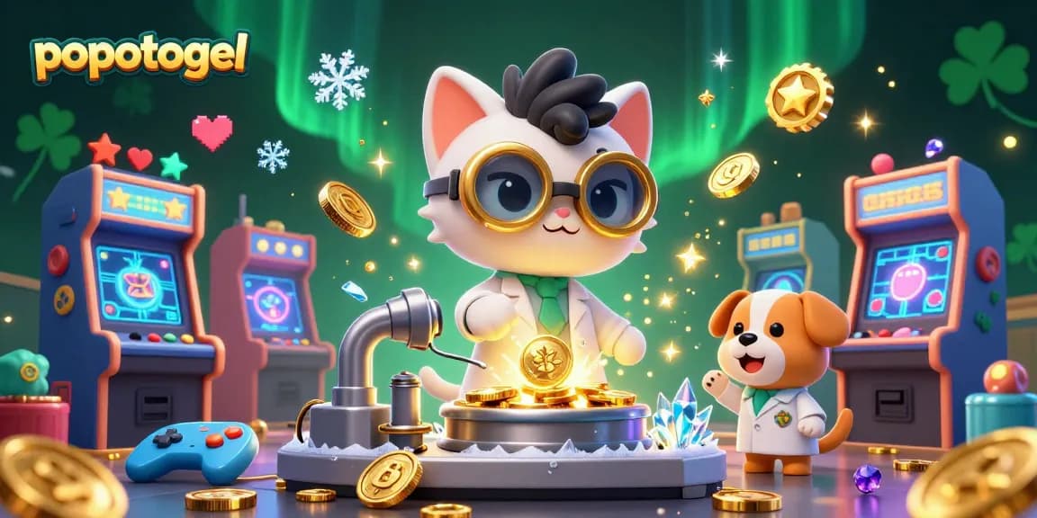 Experience the excitement of popotogel with engaging characters and game elements in a vibrant casino setting.