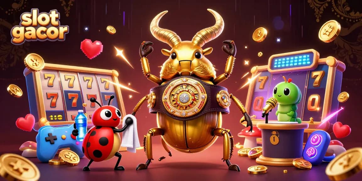 Spin big and win with slot gacor reels in a vibrant casino scene with animated characters.
