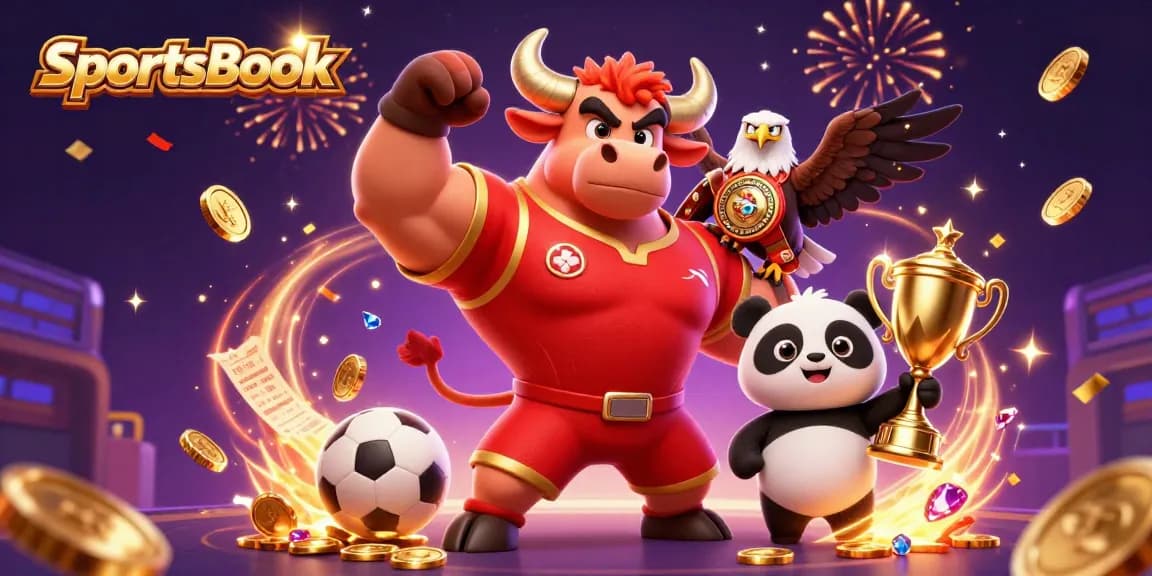 Menangkan taruhan di Sportsbook dengan simbol hadiah yang menggembirakan dan keseruan taruhan olahraga.