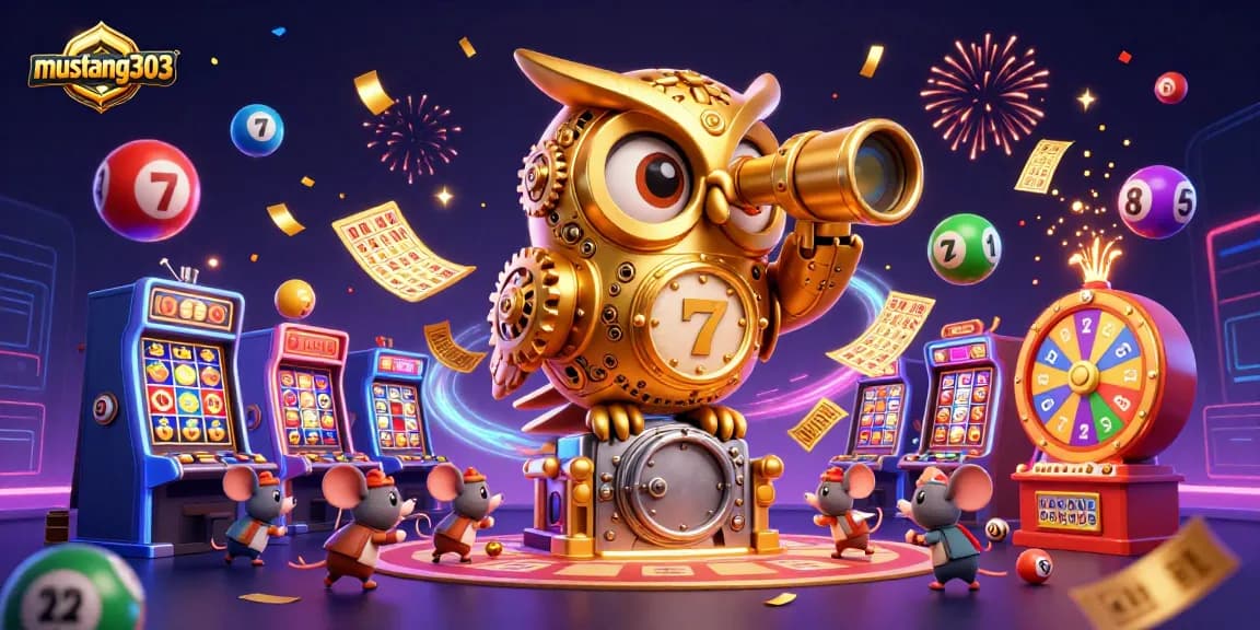 Experience the thrill of mustang303 slots with vibrant 3D cartoon illustrations and dynamic gaming elements.