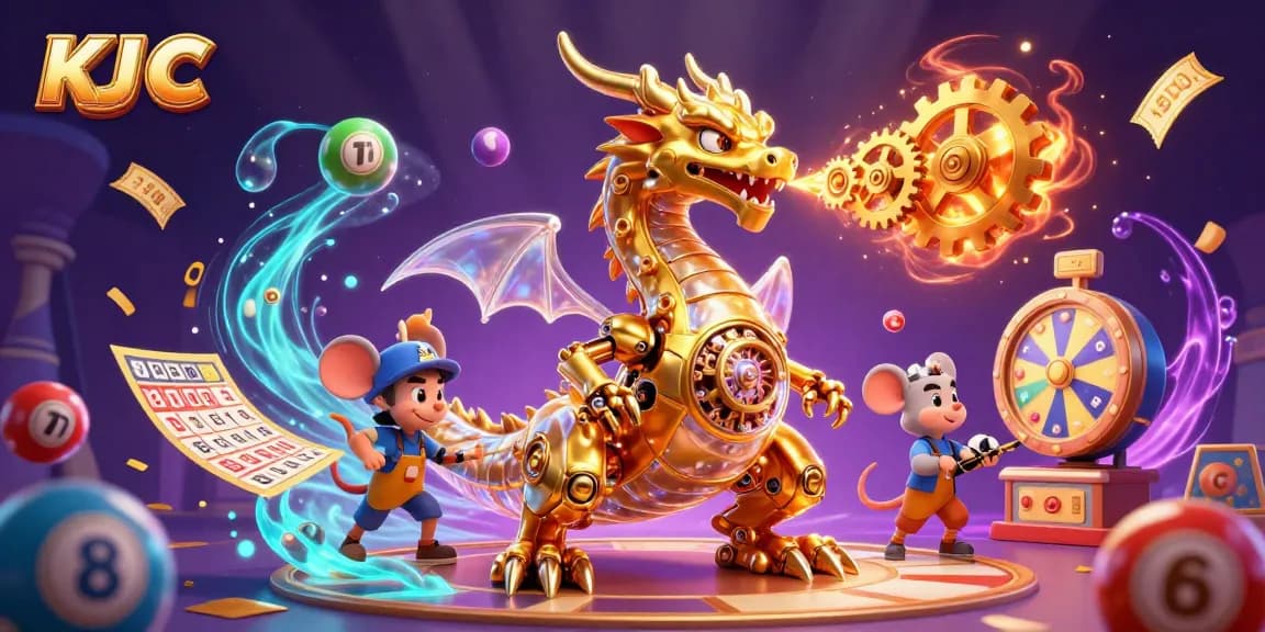 Catch fortune with KJ C in a vibrant golden casino adventure featuring lottery elements.