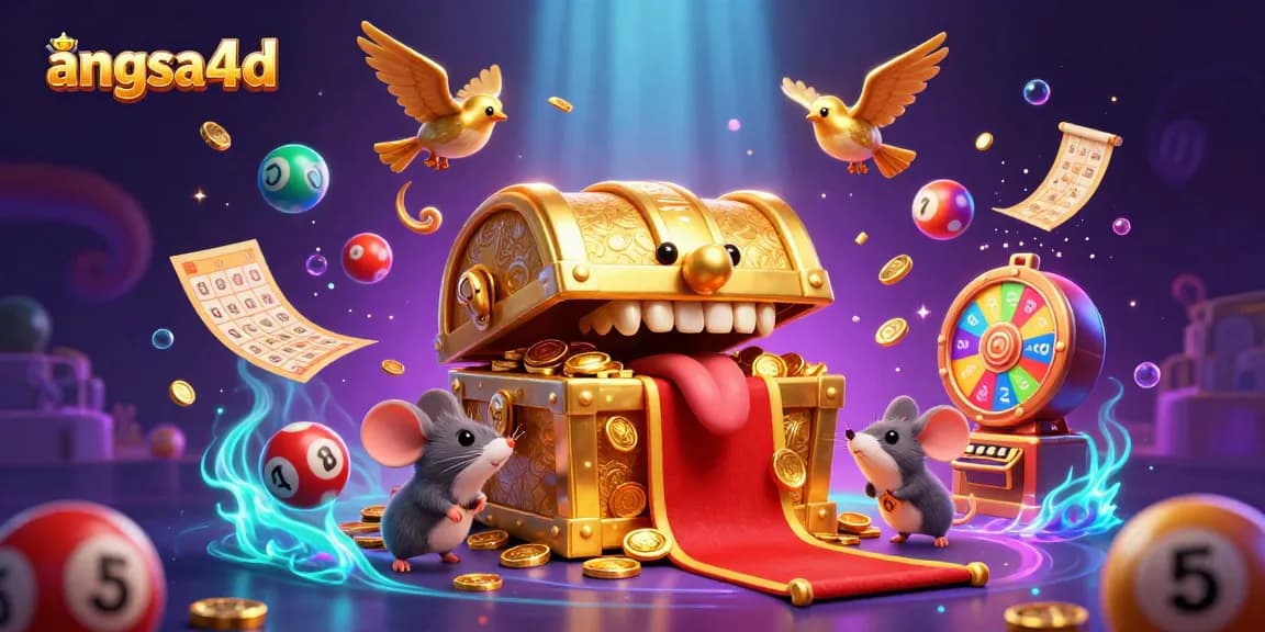 Experience unlimited winning opportunities with angsa4d's vibrant lottery and gaming scene showcasing rich 3D casino illustration.