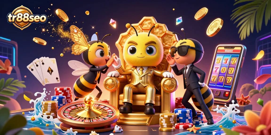 Experience the excitement of tr88seo with a dynamic casino illustration featuring a mob boss and gold coins.