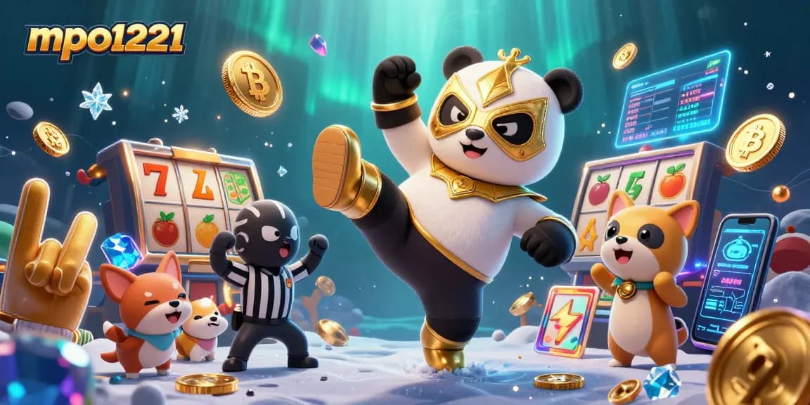 Mpo1221 menghadirkan keseruan slot dengan panda pegulat terbang dan jackpot penuh semangat!