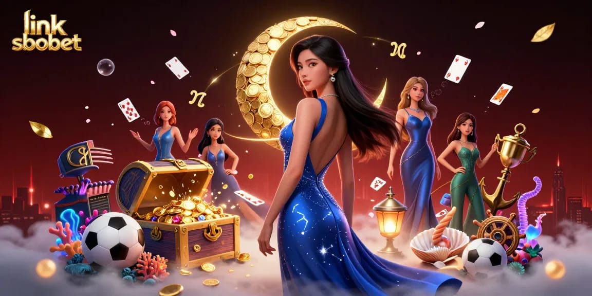 Experience thrilling betting with link sbobet in an enchanting 3D casino illustration.