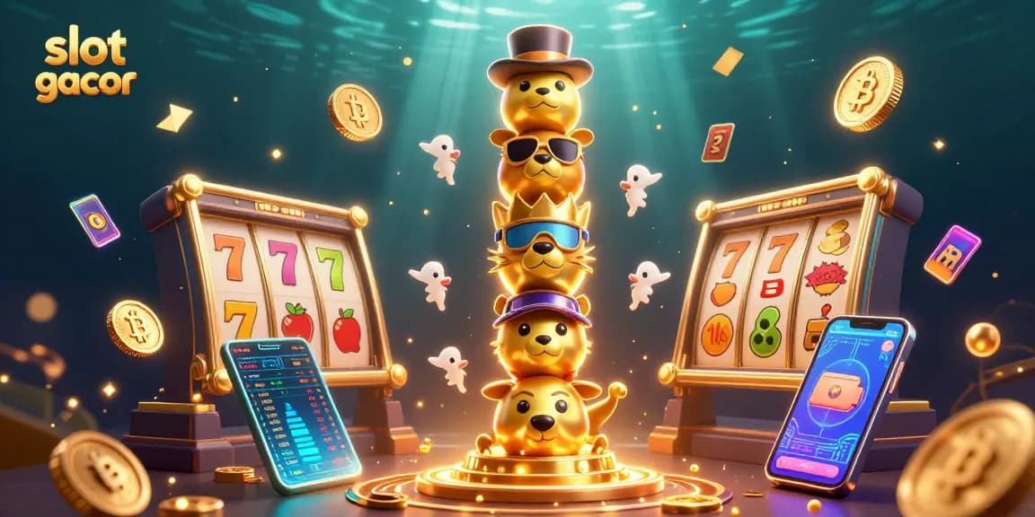 Experience thrilling slot gacor wins with magical symbols and vibrant game elements swirling around.
