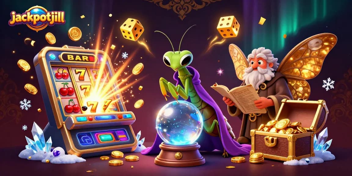 Experience jackpotjill's vibrant scene with fortune tellers, winnings, and casino magic.