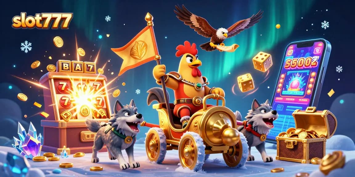 Engage with slot777 gameplay showcasing a dynamic 3D scene filled with engaging casino elements and vibrant action.