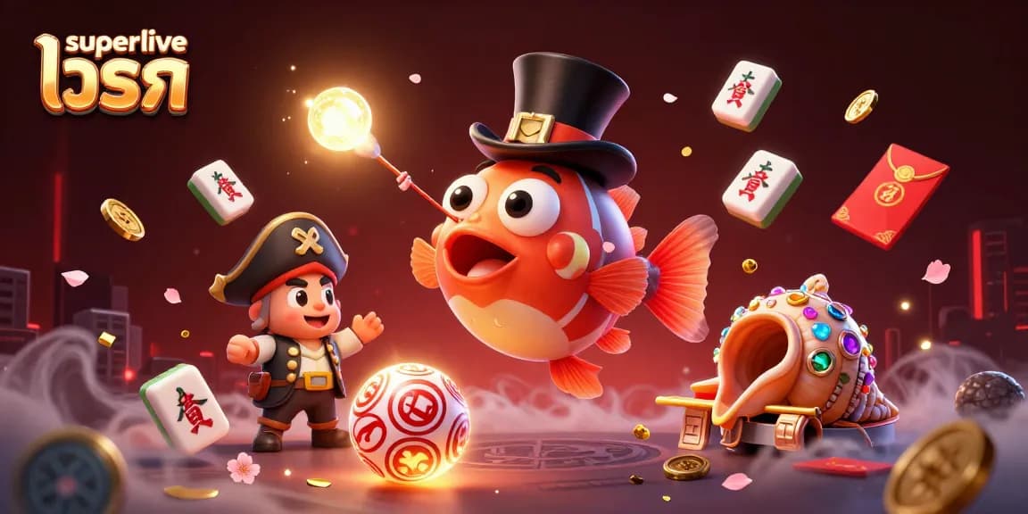 Attract fortune with superlive หวย as vibrant characters illuminate the lottery world with joy.