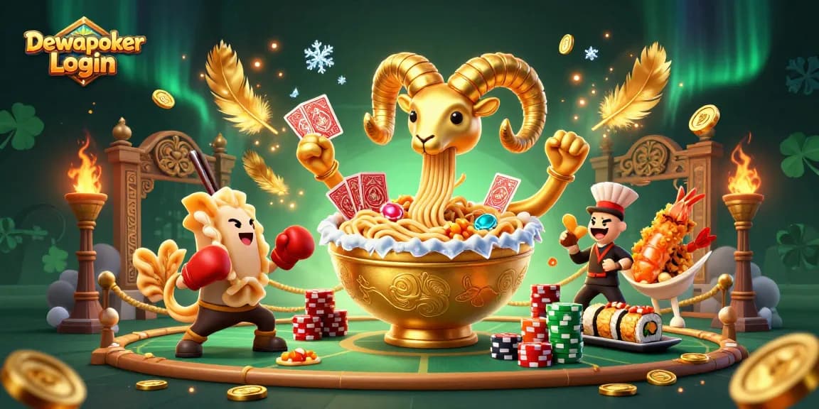 Dewapoker Login invites players to a vibrant poker championship with engaging characters and dynamic scenery.