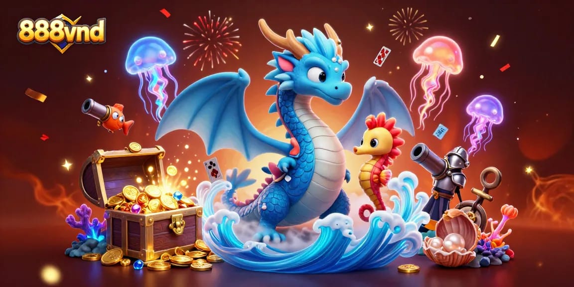 Experience thrilling gaming at 888vnd with vibrant underwater visuals and exciting casino elements.
