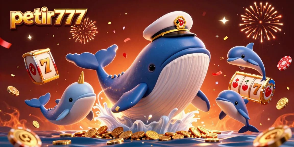 Engage with petir777's thrilling slots as a giant whale, narwhal, and playful dolphins join the action!
