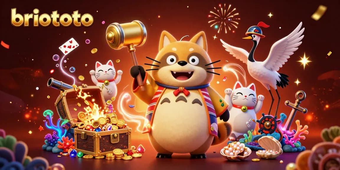 Engage in thrilling gameplay with briototo's vibrant 3D casino characters and elements.