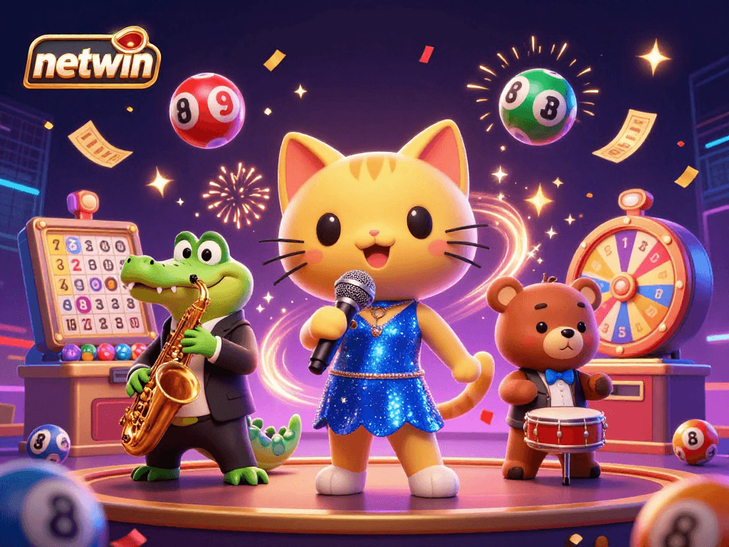 Engage with netwin’s vibrant online gaming atmosphere featuring exciting illustrations.