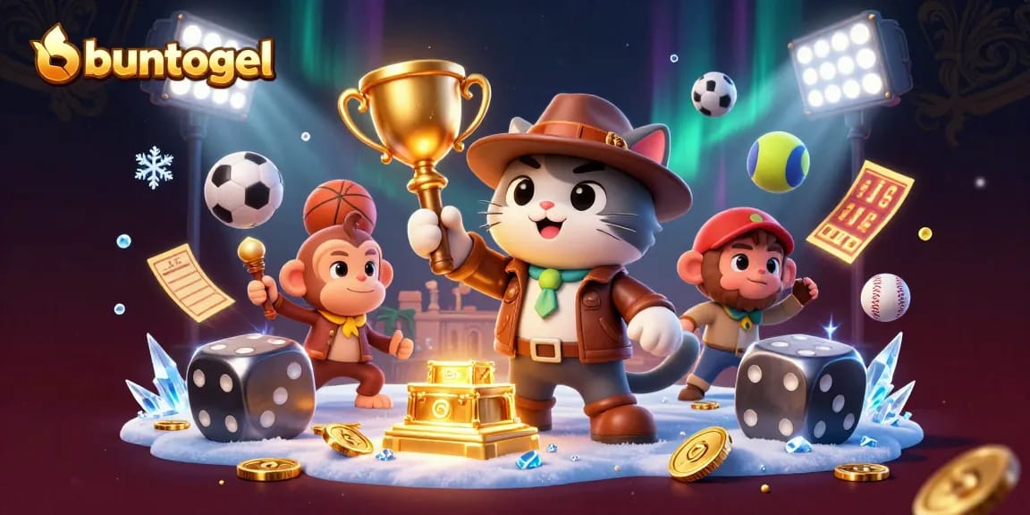 Buntogel offers a vibrant casino adventure with a cat archaeologist and golden treasures, embodying the thrill of winning.