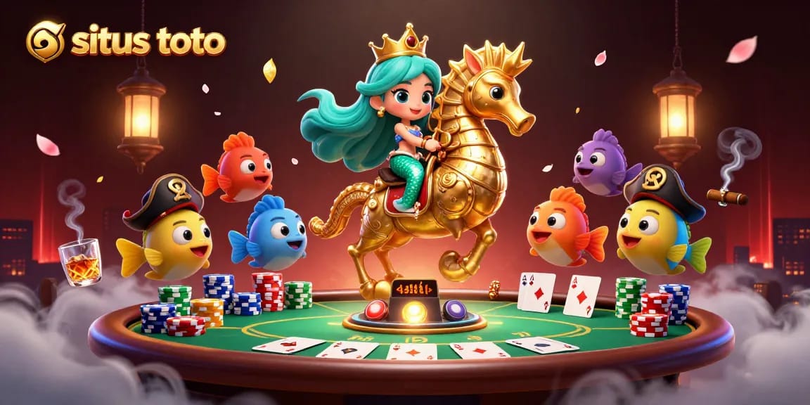 Engage with situs toto while exploring colorful underwater adventures, poker games and treasures.