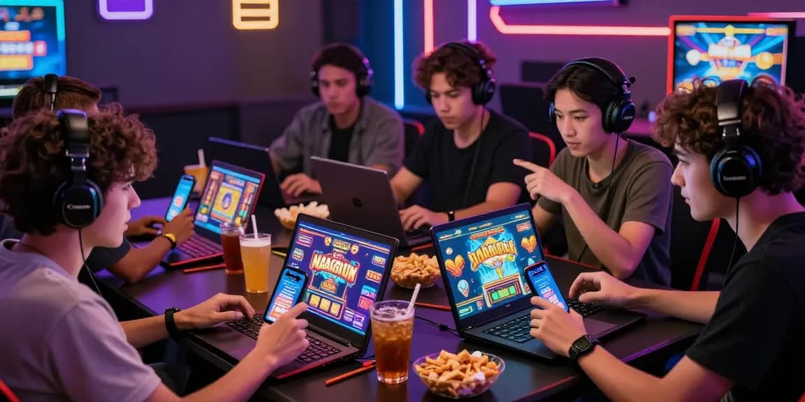 Permainan slot gacor yang menyenangkan dengan teman-teman di lingkungan yang cerah.