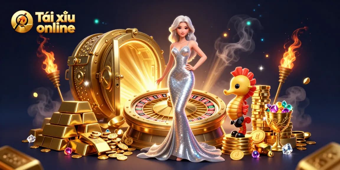Experience Tài xỉu online with dynamic gameplay, vibrant characters, and sparkling casino elements