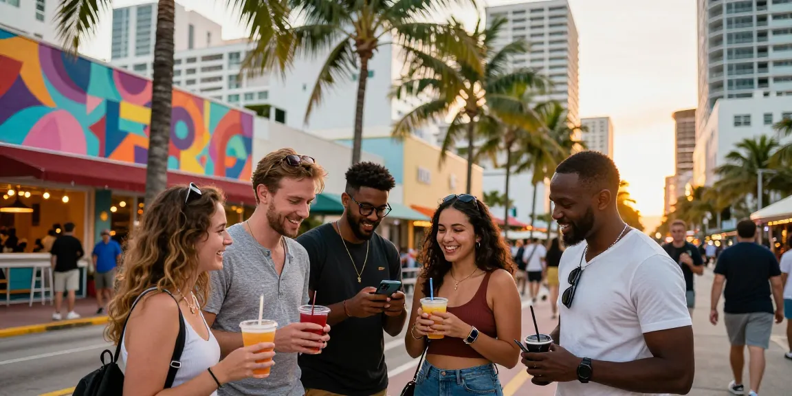 Keberadaan kolaboratif di https://miami4d.com/ saat menjelajahi budaya Miami di sore hari.