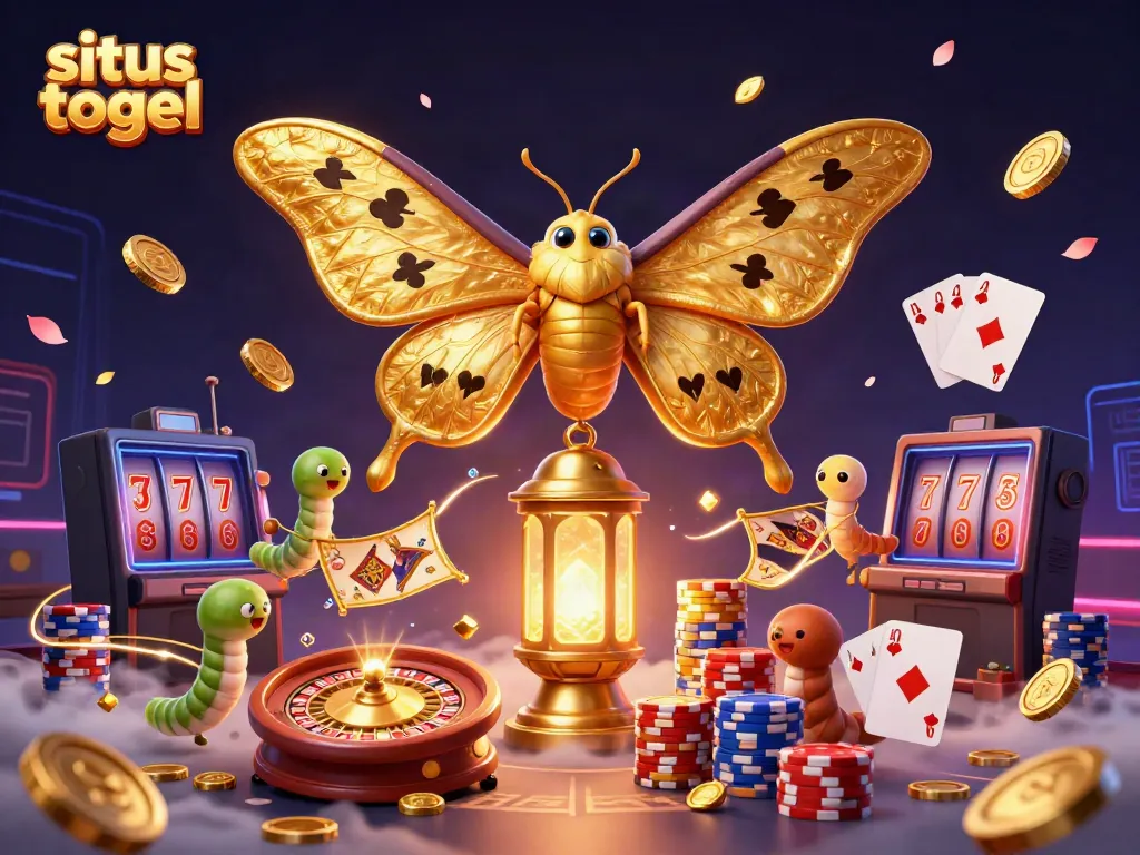 Experience the excitement of situs togel with vibrant casino-themed elements in this stunning illustration.