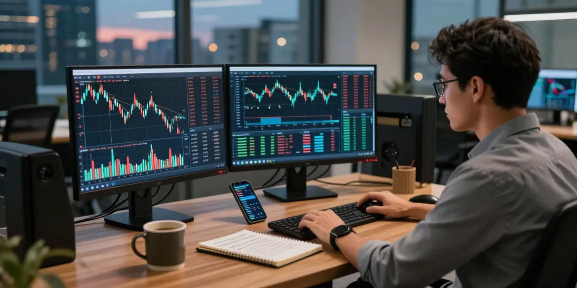 Торговля на bitmex биржа: трейдер анализирует графики и данные в современном офисе.