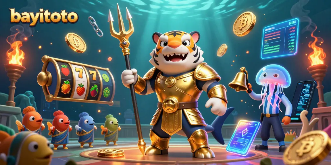 Experience excitement with bayitoto’s 3D slots amidst a vibrant underwater scene.