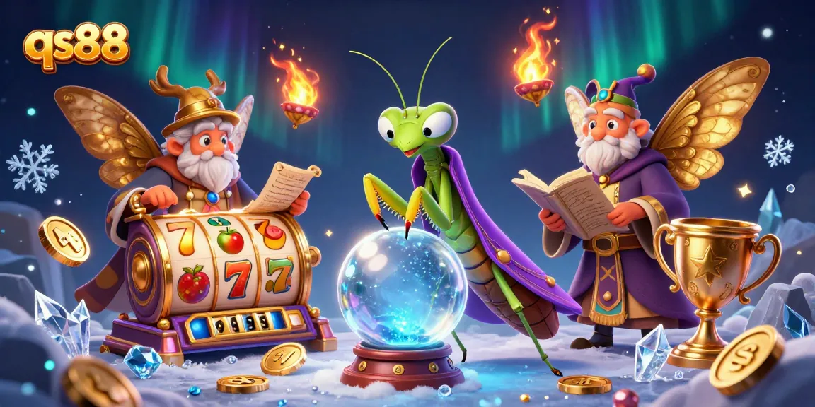 Experience thrilling gameplay with qs88 in this vibrant 3D casino illustration featuring slots, lucky symbols, and enchanting characters.