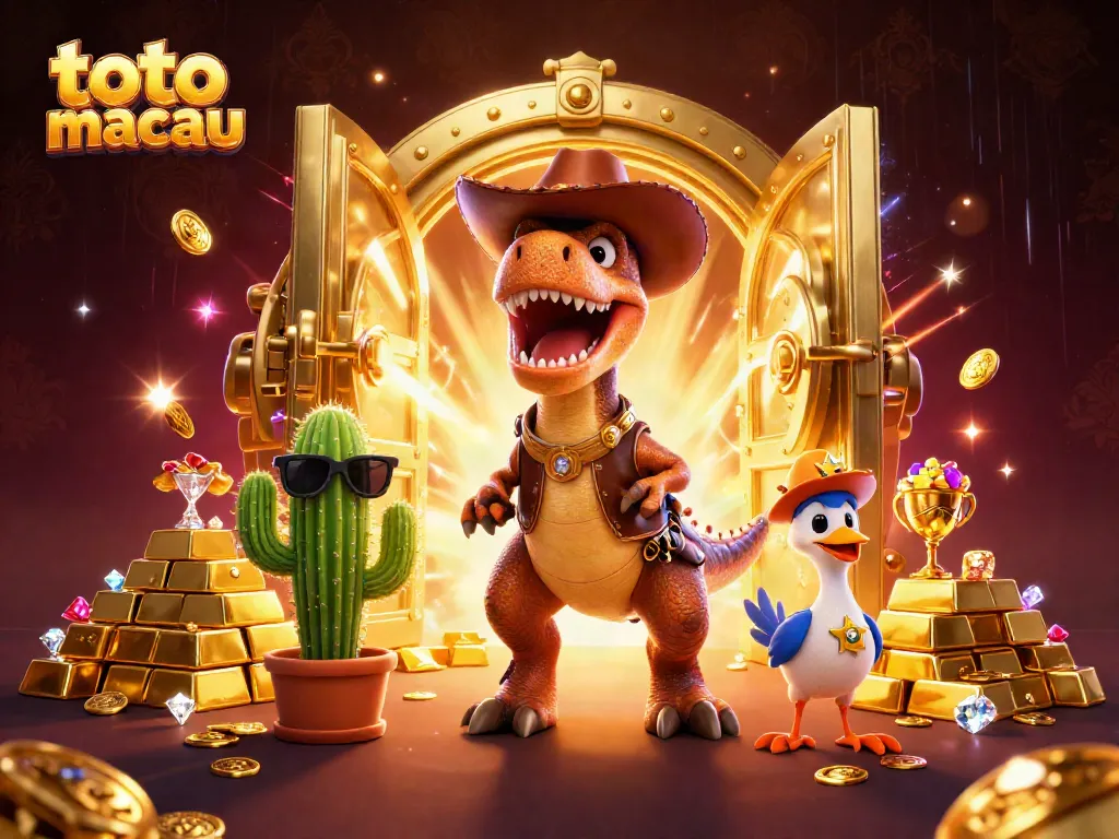 Mengikuti toto macau dengan momen berharga, dinosaur T-Rex bertema kasino menyemarakkan kebahagiaan taruhan.