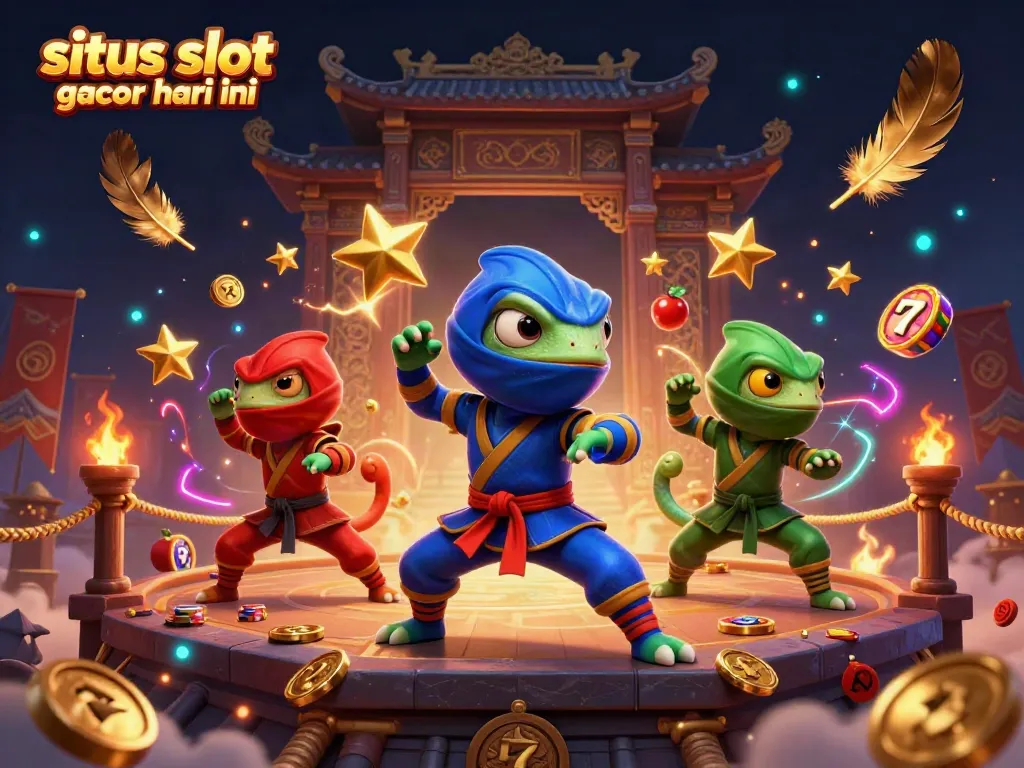 Gambaran slot online situs slot gacor hari ini dengan ninja chameleon dan efek menarik.