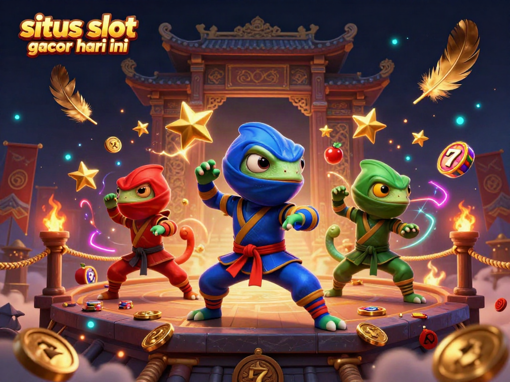Gambaran slot online situs slot gacor hari ini dengan ninja chameleon dan efek menarik.