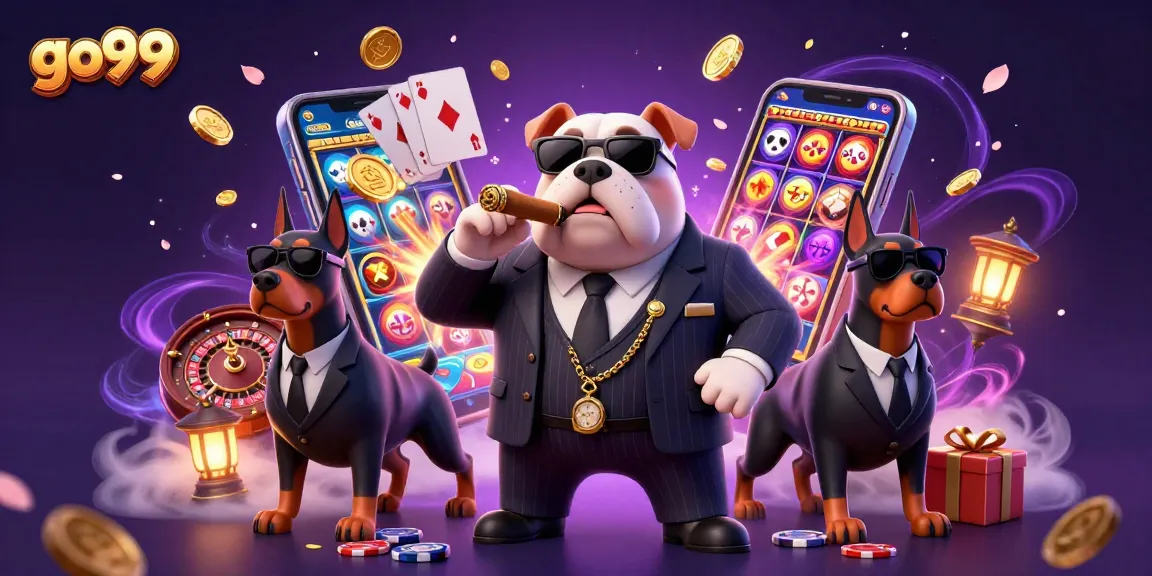 Experience the thrill at go99 with a mafia-themed casino scene showcasing exciting games and vibrant action.