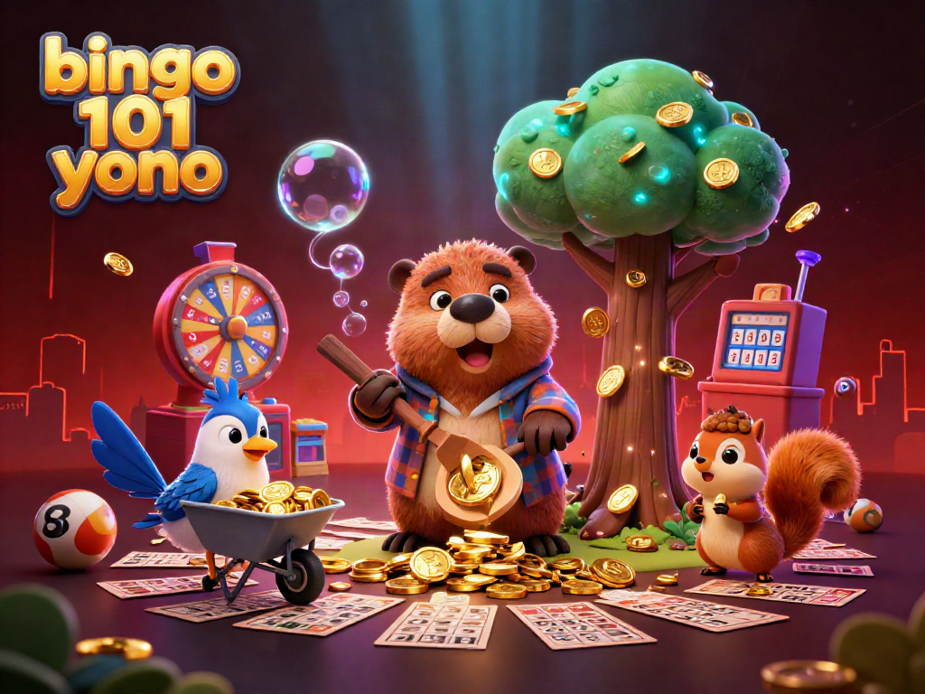 Menangkan permainan dengan bingo 101 yono dan dapatkan hadiah menarik dalam ilustrasi penuh warna ini.