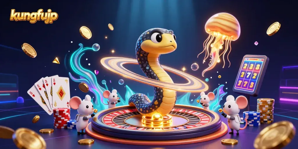 Dengan kungfujp, nikmati momen seru sambil memasang taruhan pada roda roulette yang dikelilingi perhiasan.