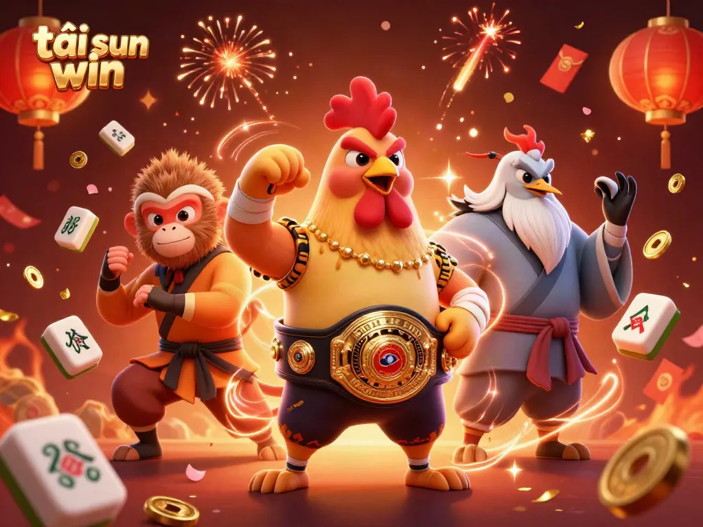 Join the action with tải sun win, showcasing vibrant characters and festive casino elements in an exciting 3D illustration.