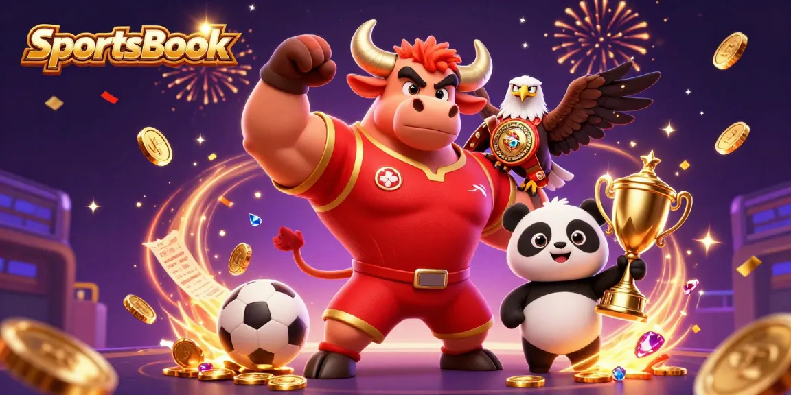 Menangkan taruhan di Sportsbook dengan simbol hadiah yang menggembirakan dan keseruan taruhan olahraga.