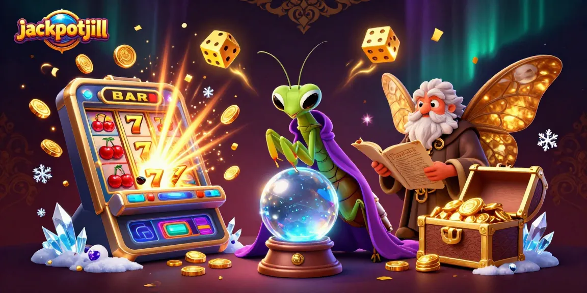 Experience jackpotjill's vibrant scene with fortune tellers, winnings, and casino magic.